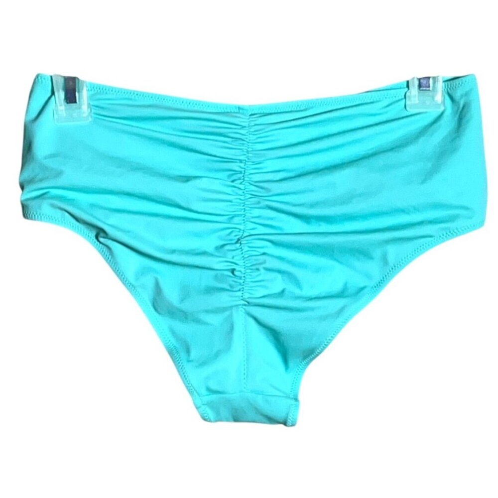 Victoria's Secret Swim Bikini Bottoms Aqua Mix & Match Ruched Swimwear Womens S
